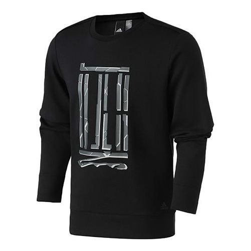Толстовка adidas Wj Cs Gfx Sports Printing Pattern Round Neck Pullover Black, черный цена и фото