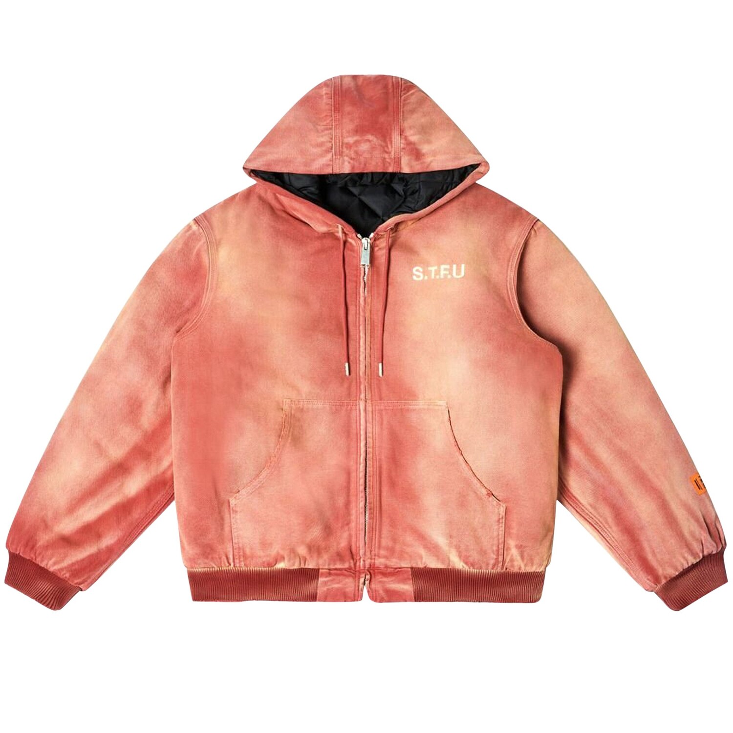 

Куртка Heron Preston с капюшоном и эффектом потертости, Красный/Белый