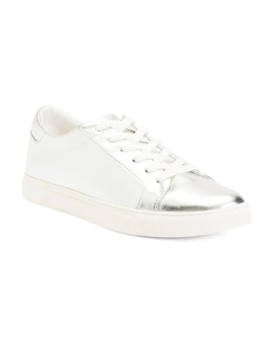 

Кроссовки Kam с эффектом металлик на шнуровке Kenneth Cole New York, цвет Silver Metallic