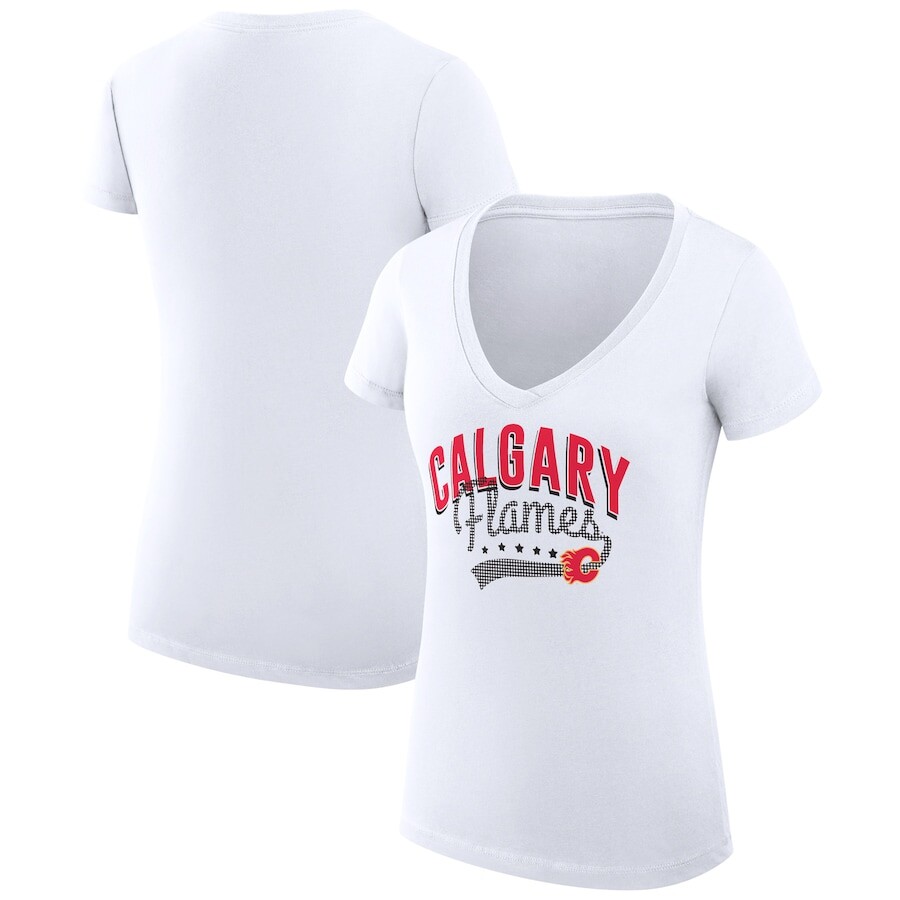 

Футболка с коротким рукавом G-III 4Her by Carl Banks Calgary Flames, белый