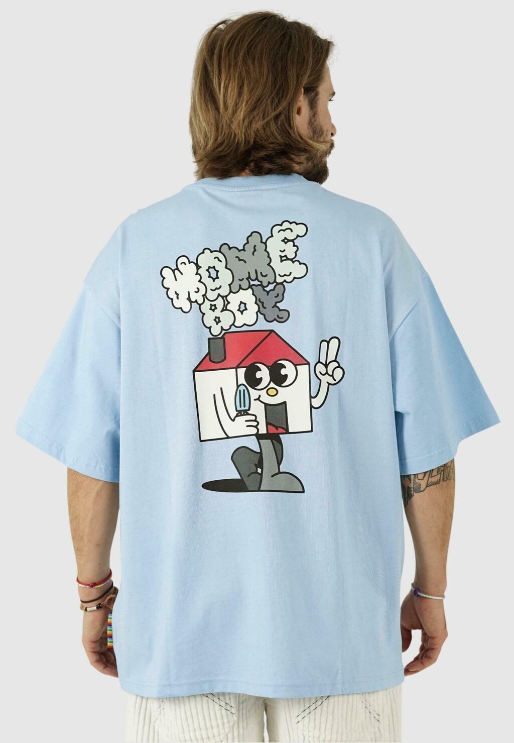 

Футболка с длинным рукавом In Da Houz Tee Homeboy, цвет pool blue