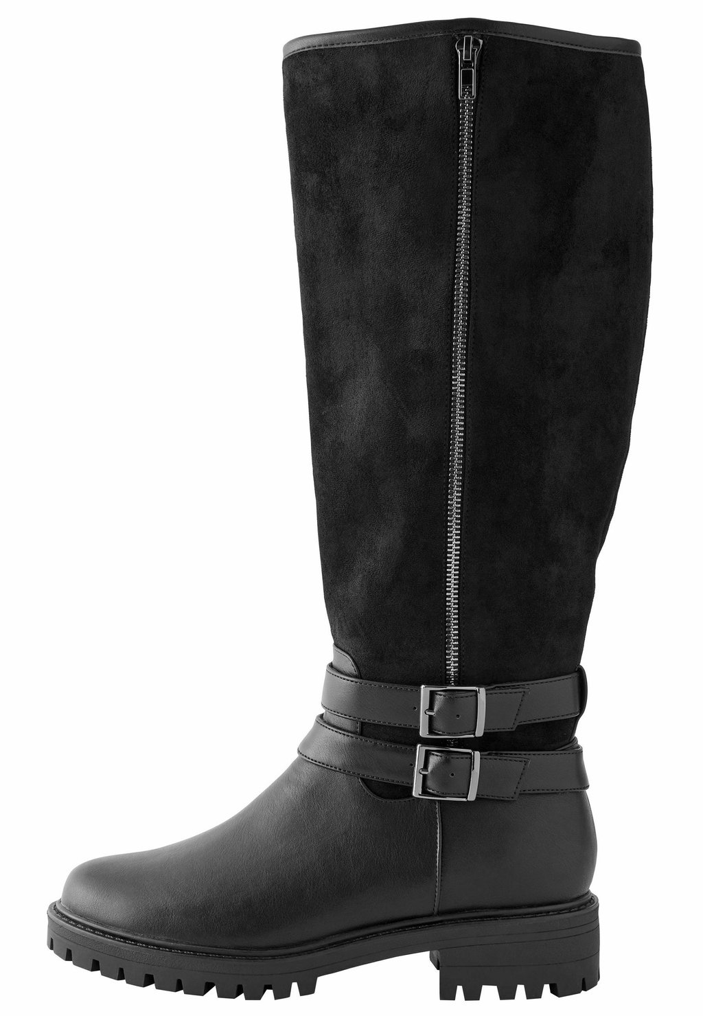 высокие сапоги forever comfort buckle detail next черный Техасские/байкерские ботинки Forever Comfort Buckle Detail Next, черный