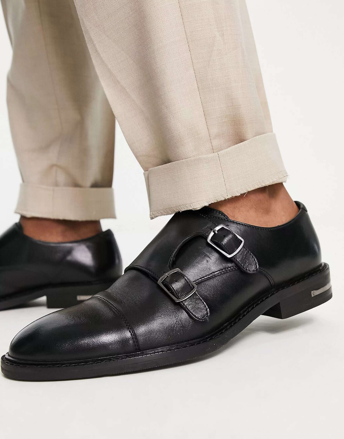 

Туфли-монки Walk London Oliver из черной кожи
