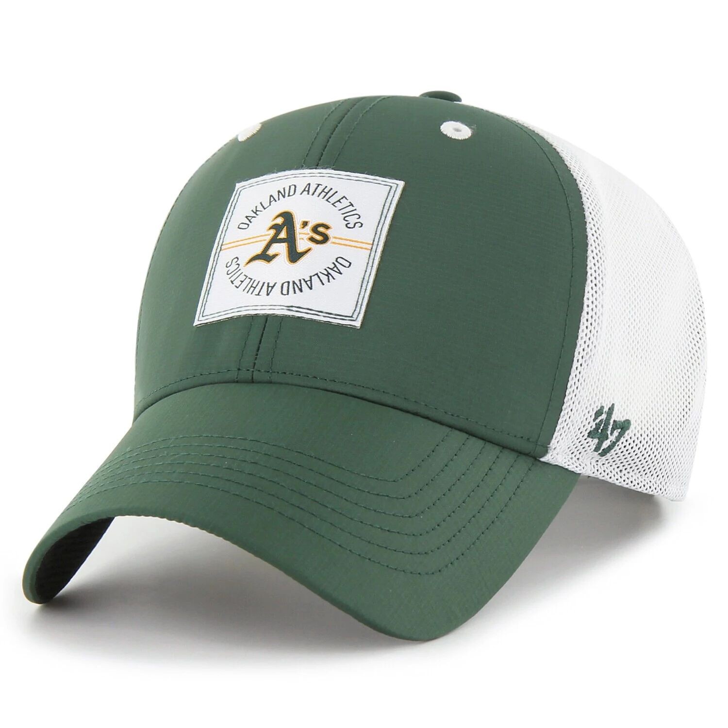 Мужская регулируемая кепка Green Oakland Athletics Disburse MVP Trucker '47