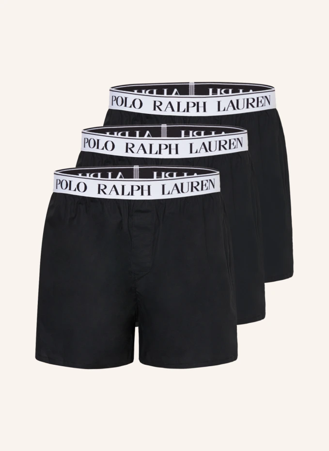 

Комплект из 3 тканых боксеров Polo Ralph Lauren, черный