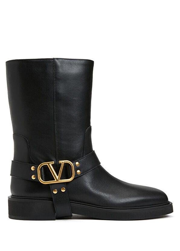 

Женские кожаные сапоги Valentino Garavani, черный