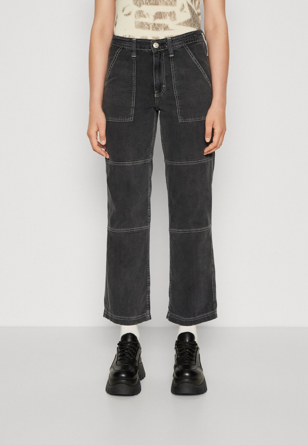 

Джинсы свободного кроя UTILITY SKATE BDG Urban Outfitters, цвет washed black
