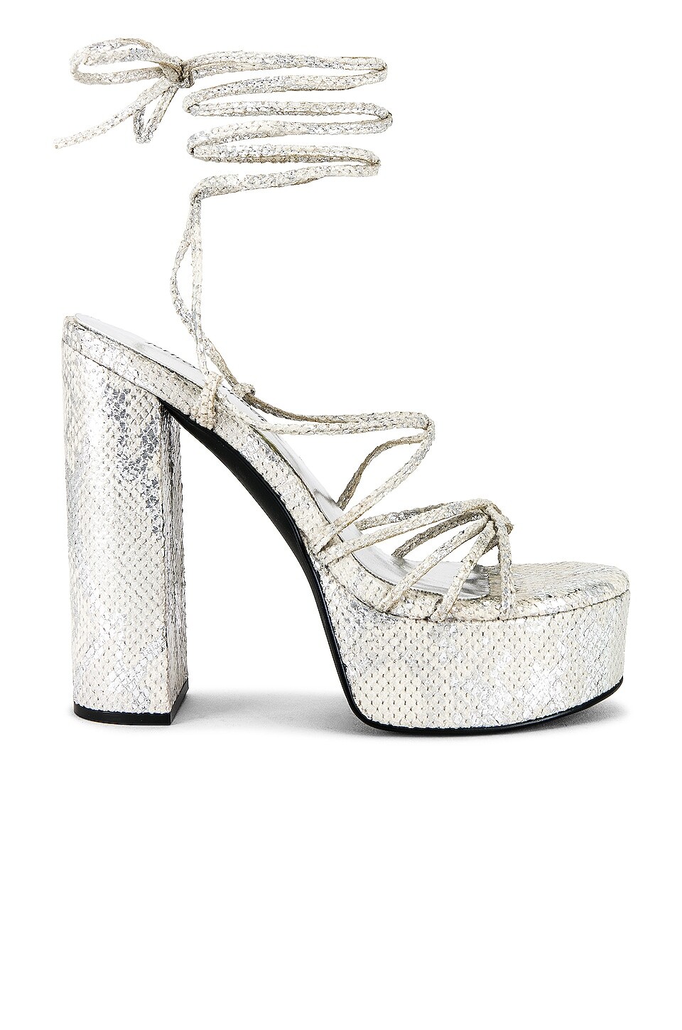 

Сандалии Jeffrey Campbell Sultry Platform, цвет Silver Beige Snake