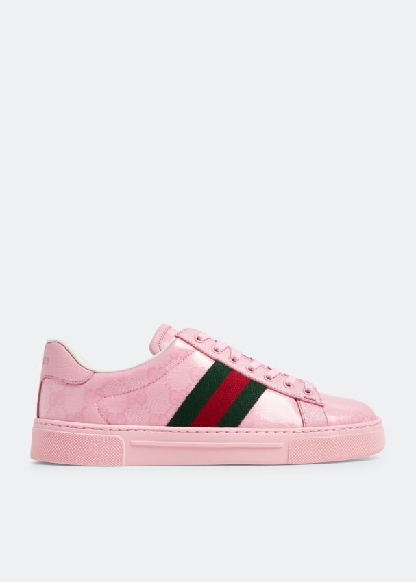 Кроссовки Gucci New Ace, розовый кроссовки gucci ace high white белый