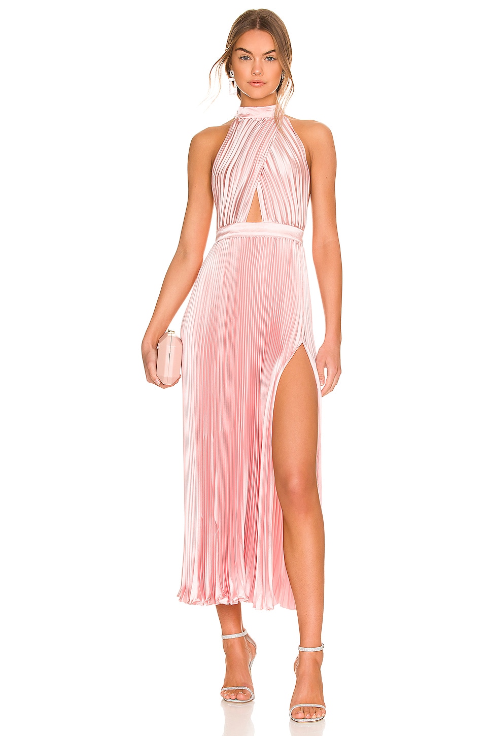 Платье миди L'IDEE Renaissance Split, цвет Light Pink