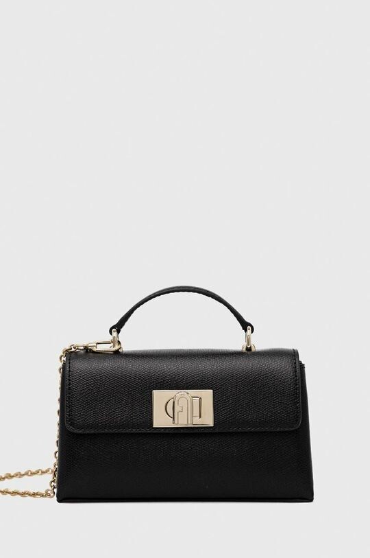 

Кожаная сумочка Furla, черный