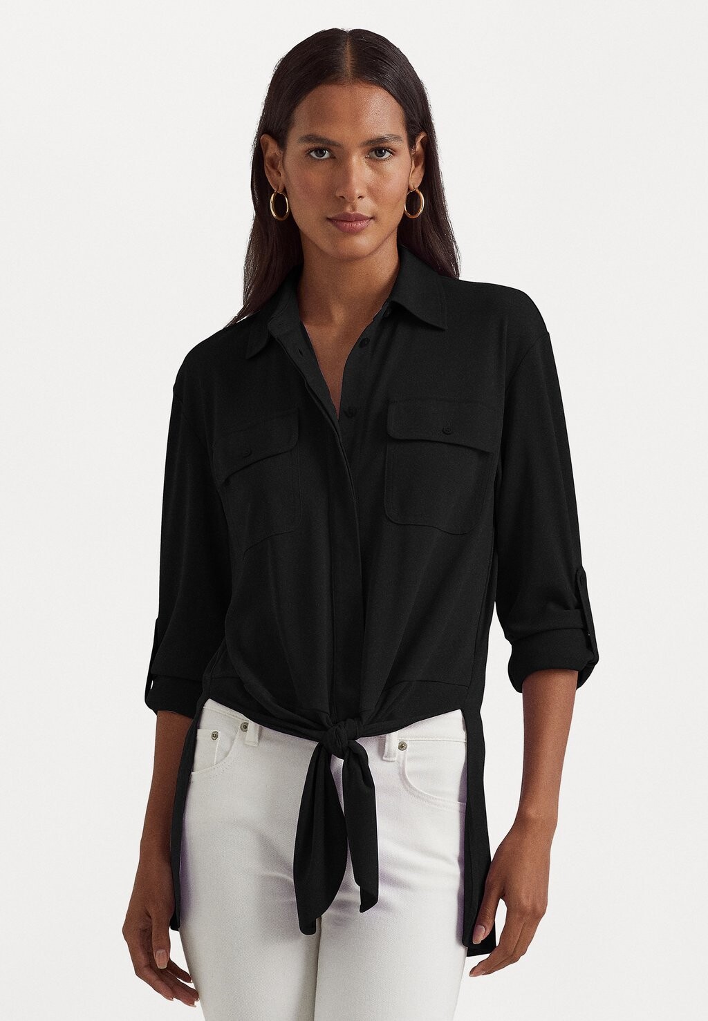 

Блуза на пуговицах Lauren Ralph Lauren, черный
