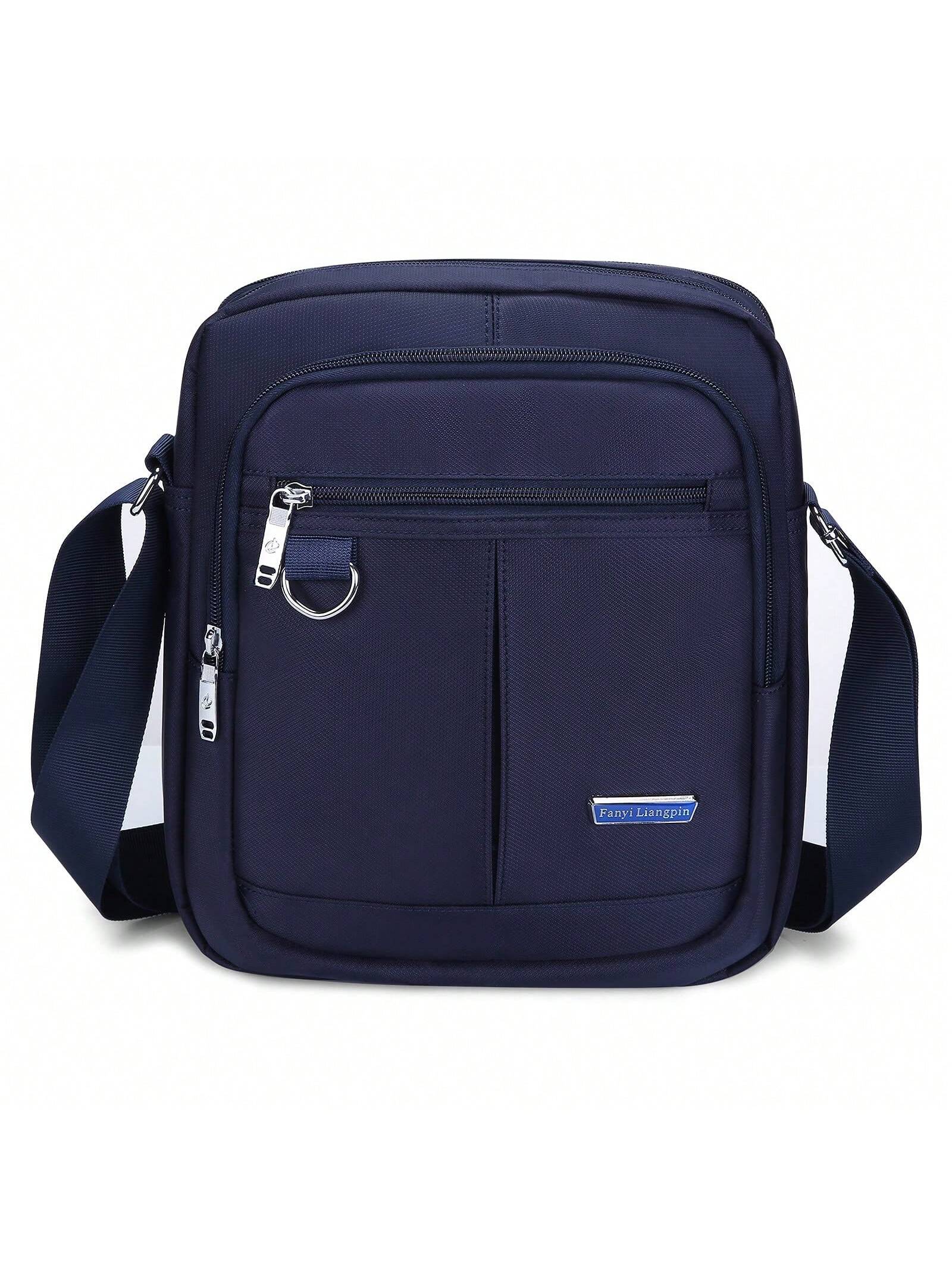 Мужская сумка-мессенджер, синий мужские сумки классическая роскошная мужская сумка через плечо модная клетчатая многофункциональная сумка мессенджер повседневная диза