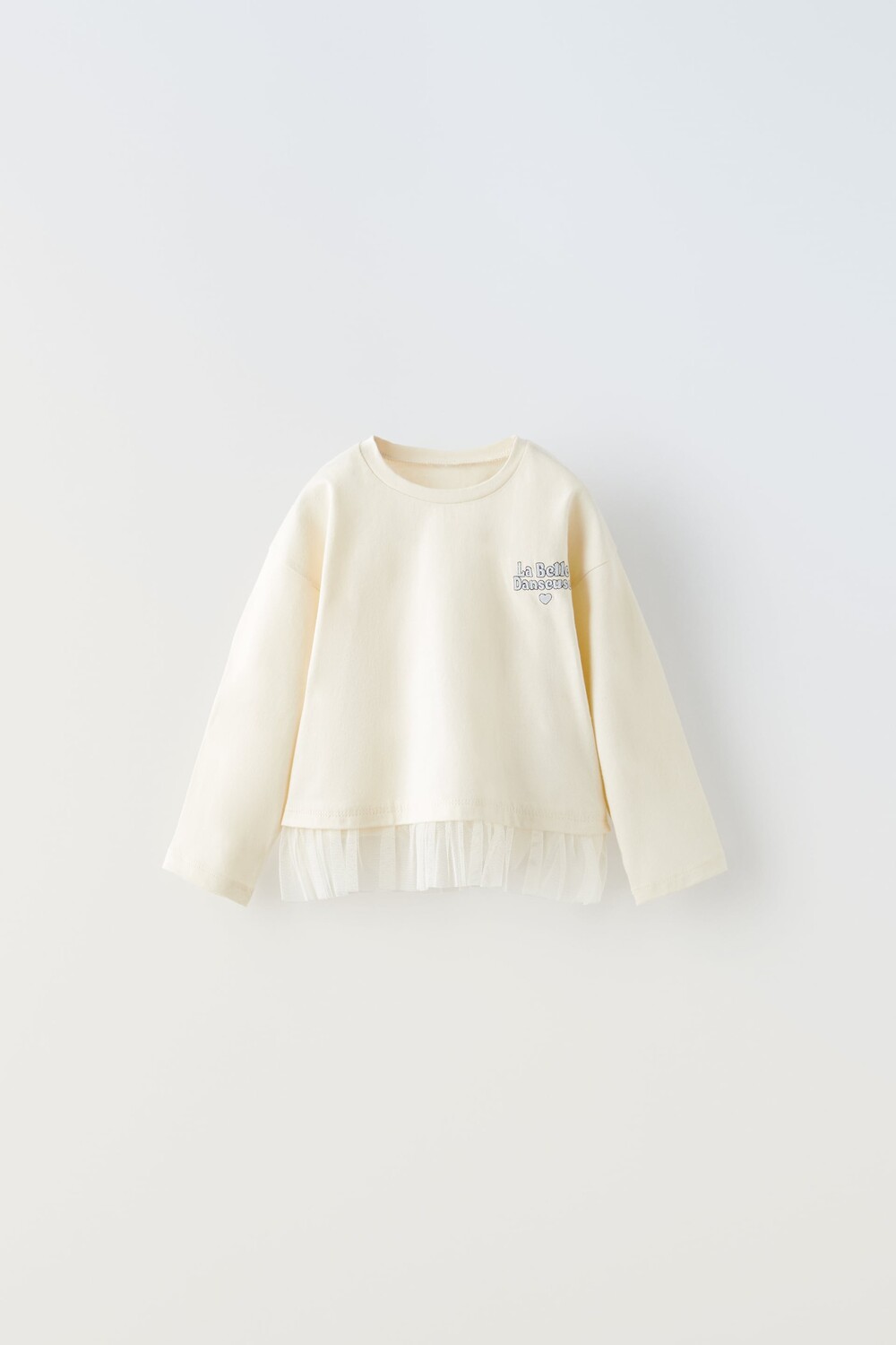 

Футболка с написанием Zara, экрю