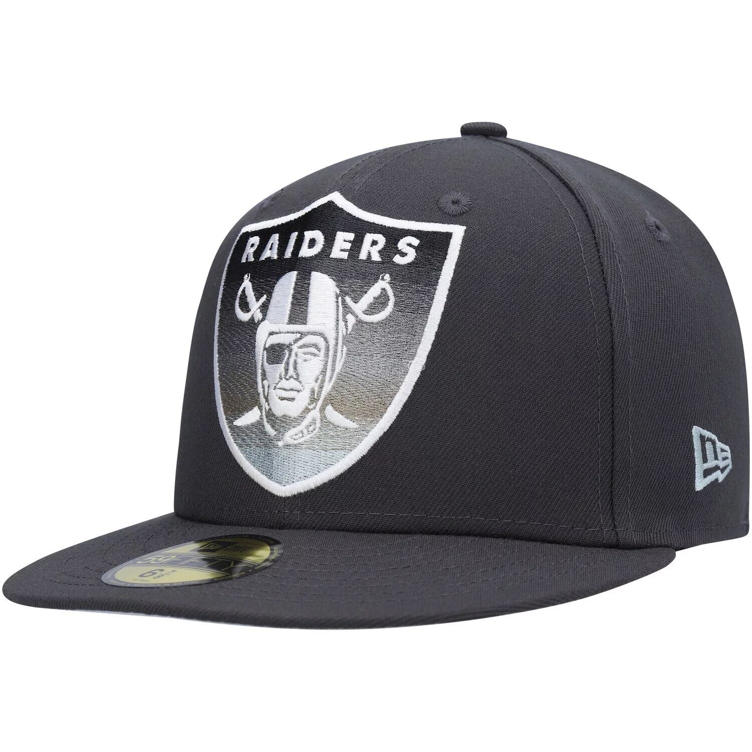 

Мужская облегающая шляпа New Era графитового цвета Las Vegas Raiders 59FIFTY
