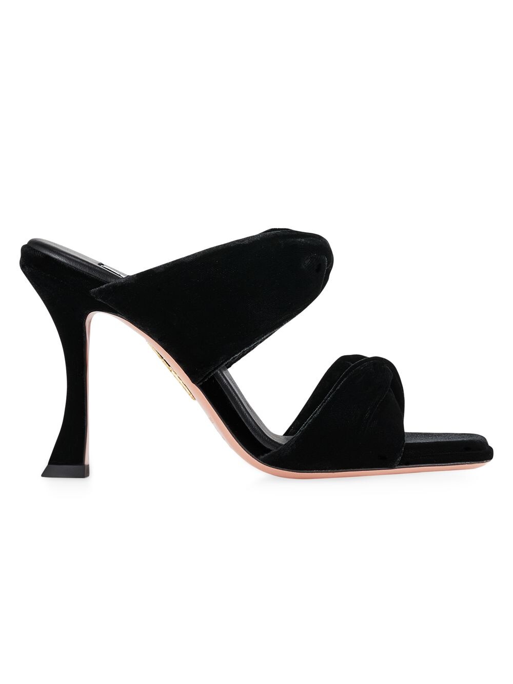 

Бархатные сандалии Twist 95MM Aquazzura, черный