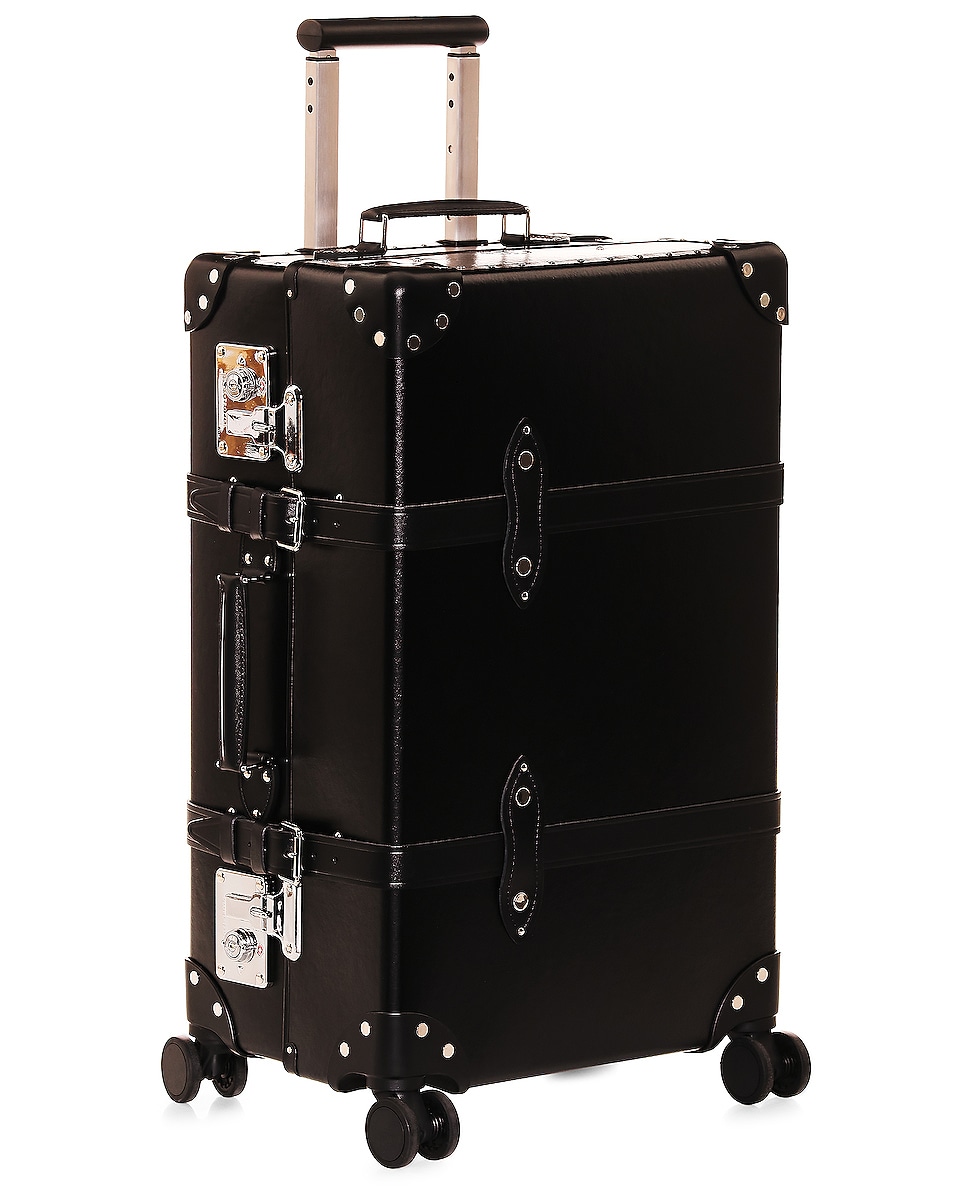 цена Сумка Globe-Trotter 4 Wheel Medium Check In Luggage 67x41x27cm, цвет Black & Black Chrome