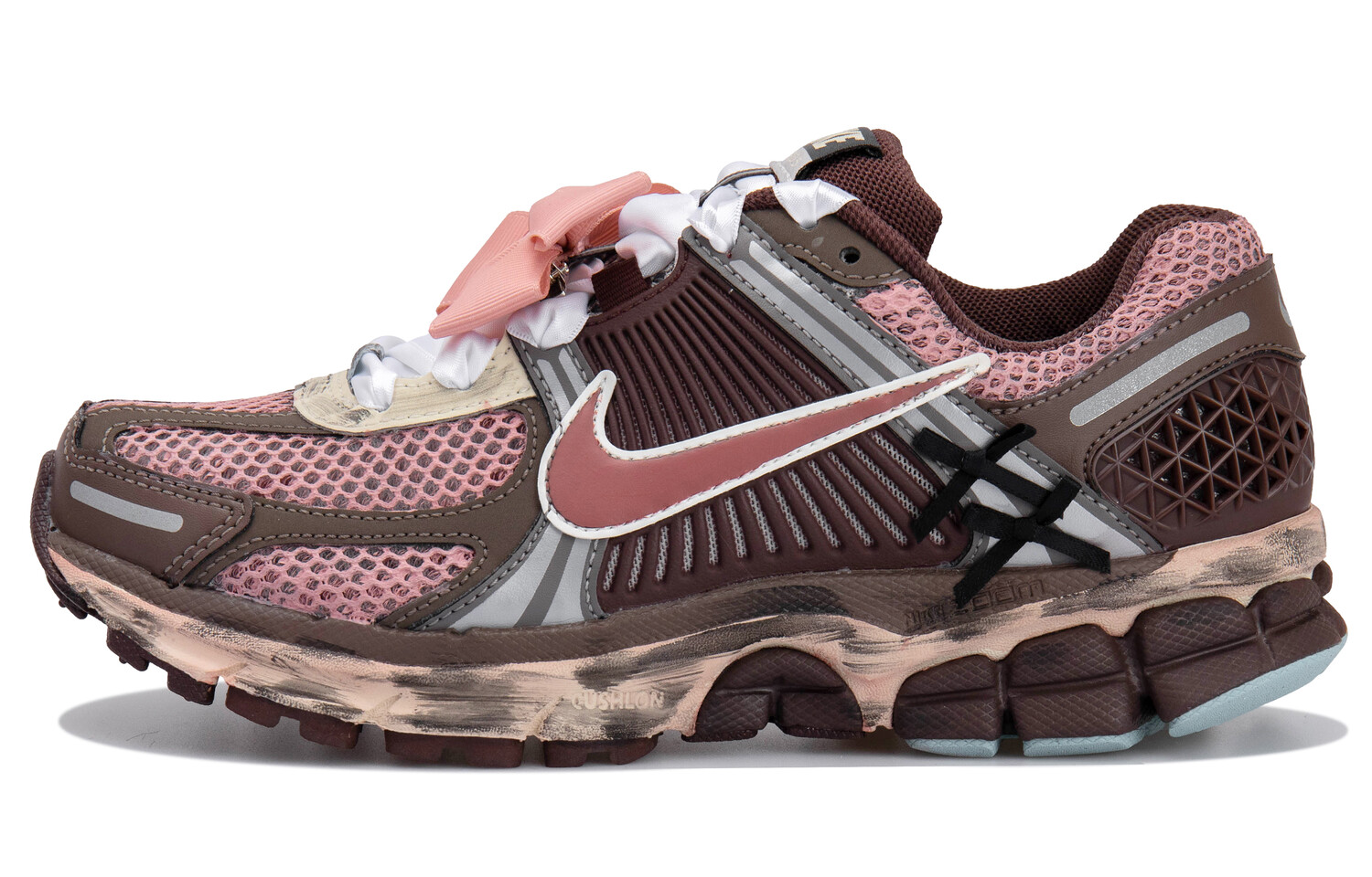 

Кроссовки Air Zoom Vomero 5 женские с низким верхом коричневые/розовые Nike
