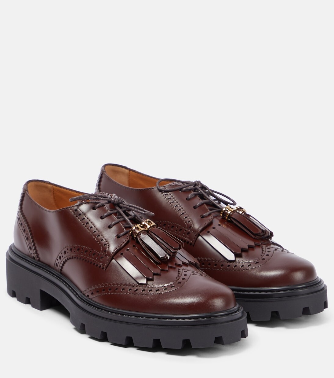 

Кожаные броги Tod'S, коричневый