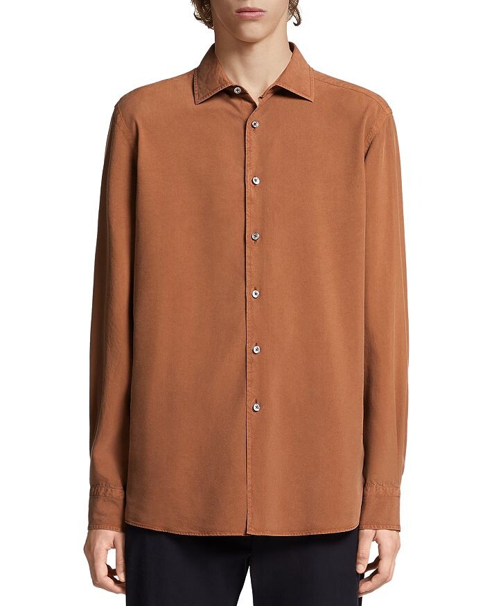 

Шелковая рубашка, окрашенная в готовом виде Zegna
