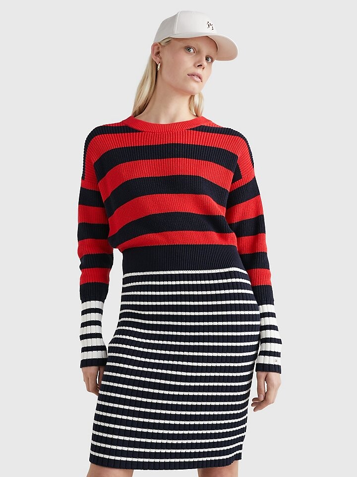 

Платье-свитер в полоску микс Tommy Hilfiger