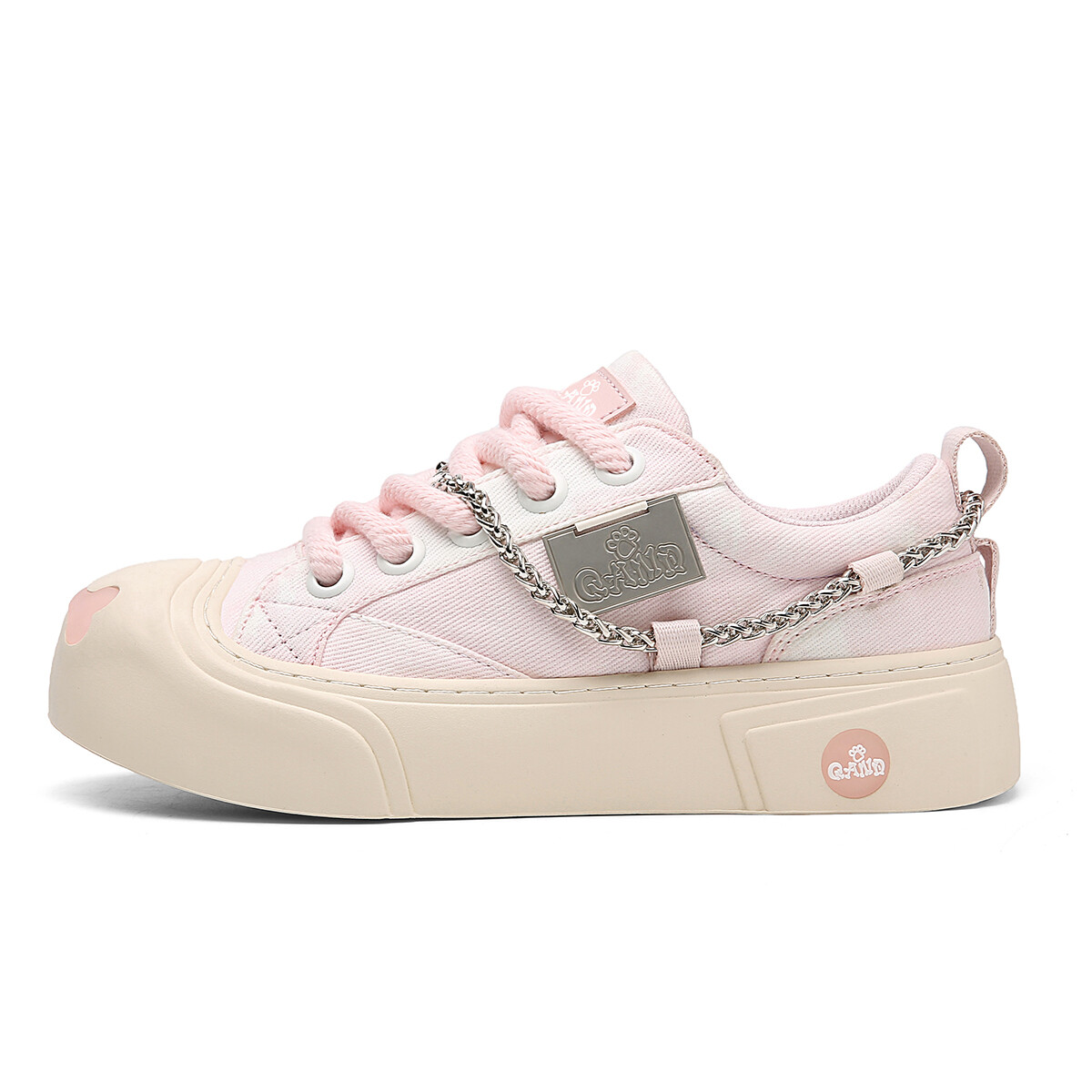 

Кроссовки Q-AND Skateboarding Shoes Unisex Low-top, цвет Crimson dusk