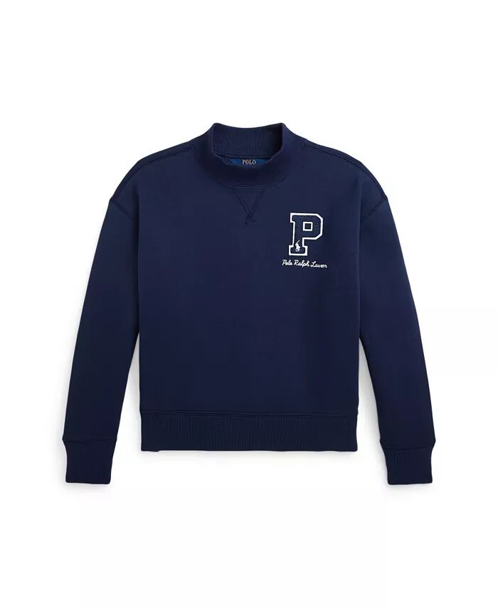 

Флисовый свитшот Letterman для больших девочек Polo Ralph Lauren, синий