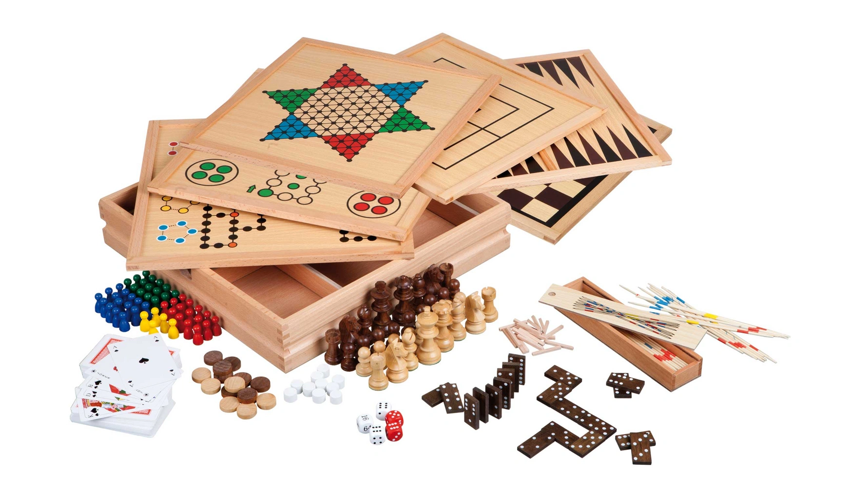 Коллекция деревянных игр 100, premium edition игра настольная шашки шахматы нарды