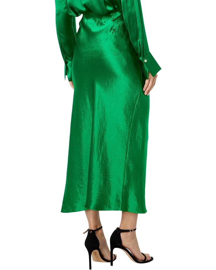 Юбка Vince Side Slit Slip Skirt, цвет Emerald