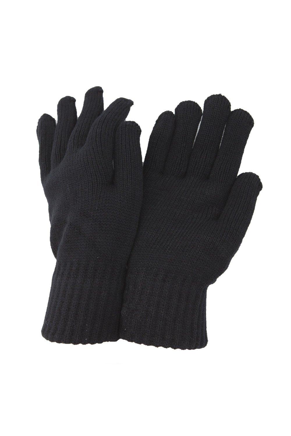 РАСПРОДАЖА - Термовязаные зимние перчатки Universal Textiles, черный трикотажные перчатки esprit фиолетовый