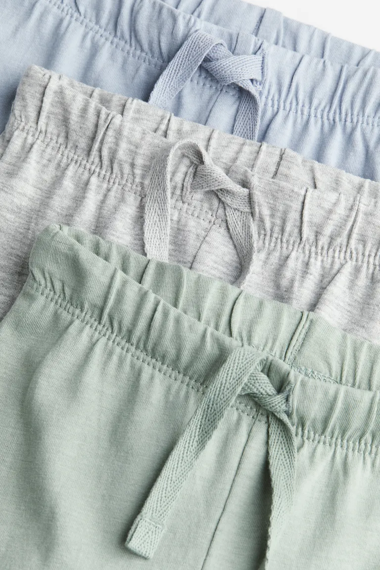 

Комплект из 3 спортивных брюк из хлопкового джерси H&M, зеленый