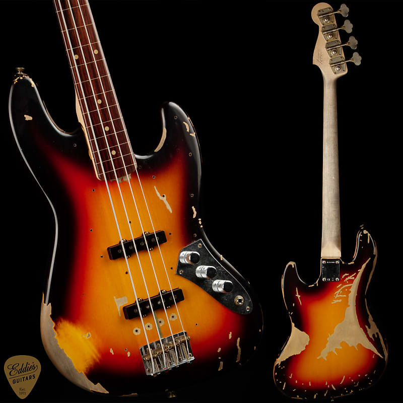 Басс гитара Fender Custom Shop Jaco Pastorius Tribute Jazz Bass - Three Color Sunburst бас гитара jazz bass cherry sunburst foix