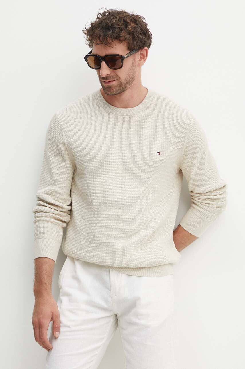 

Хлопковый свитер Tommy Hilfiger, бежевый