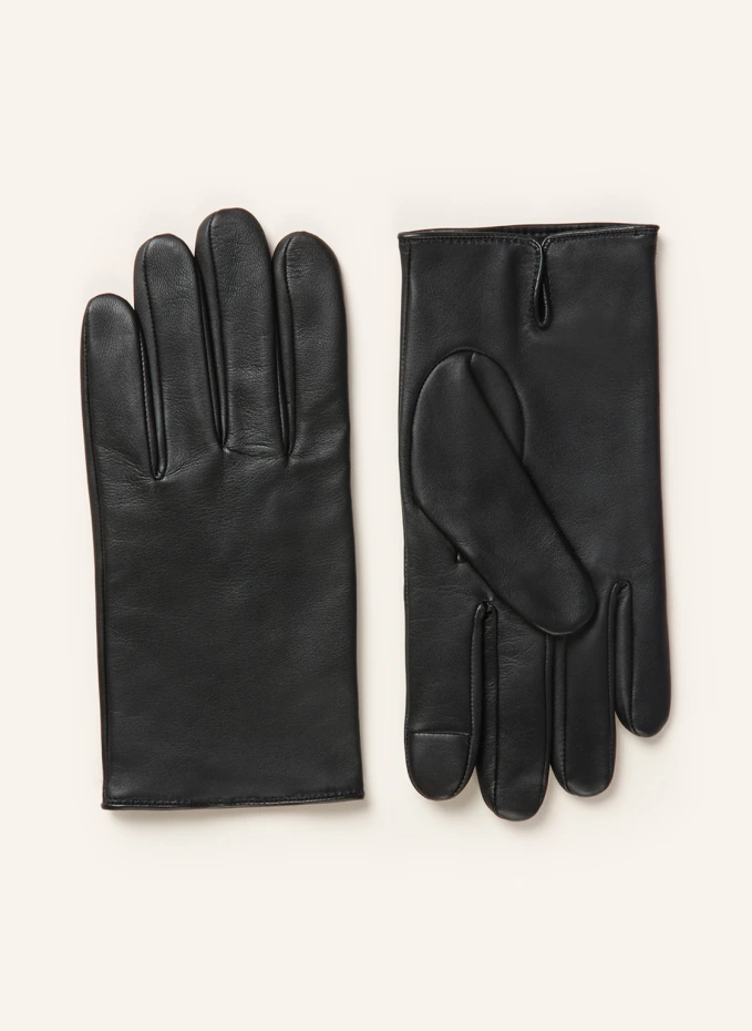 

Кожаные перчатки glove Boss, черный