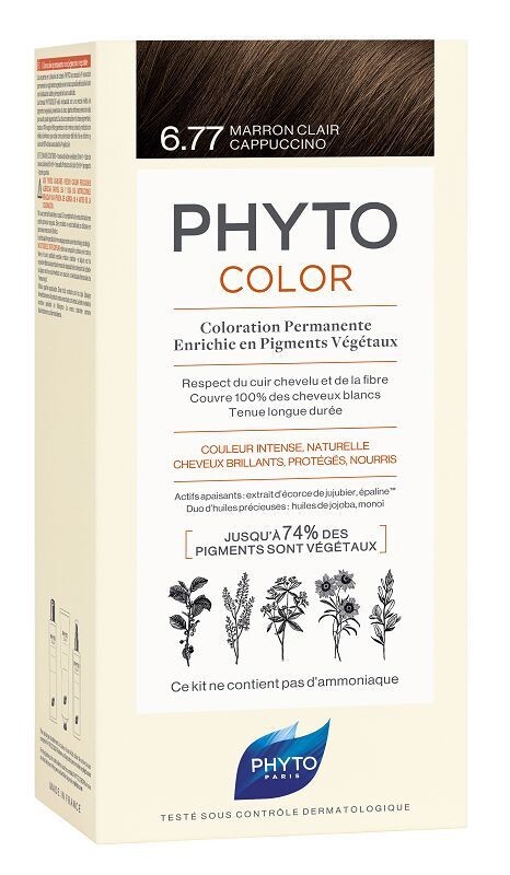 

Краска для волос Phyto Color 6.77 Jasne Brązowe Cappuccino, 1 шт