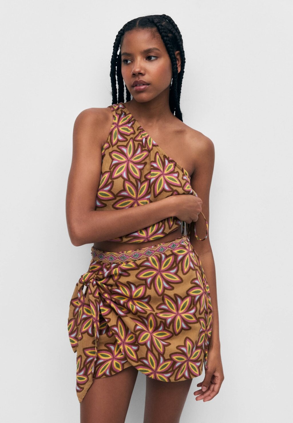 

Юбка-трапеция PULL&BEAR, мультиколор
