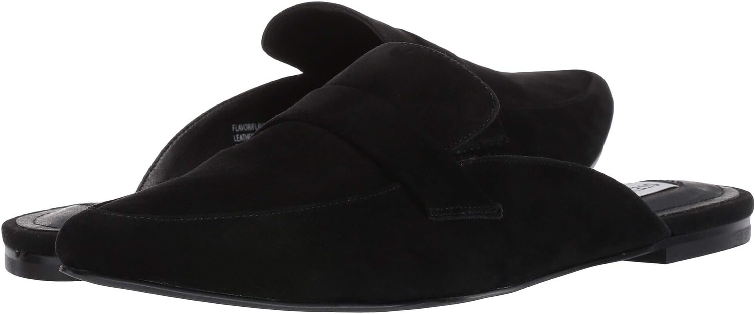 

Лоферы Flavor Flat Mule Steve Madden, черная замша