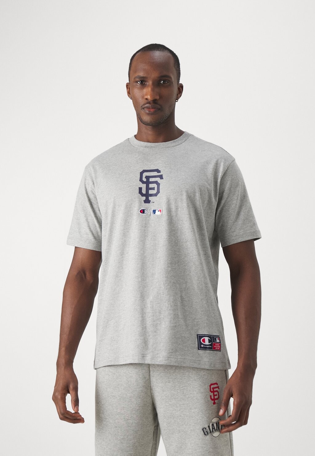 

Футболка с принтом Mlb Crewneck Backprint Champion, цвет grey