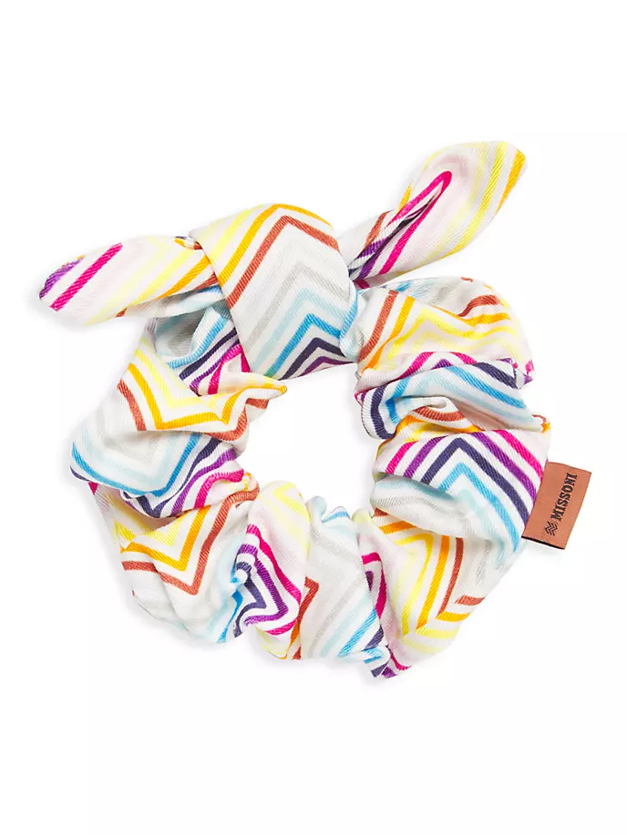 

Шранчи с узлом для девочек с принтом шеврон Missoni, белый