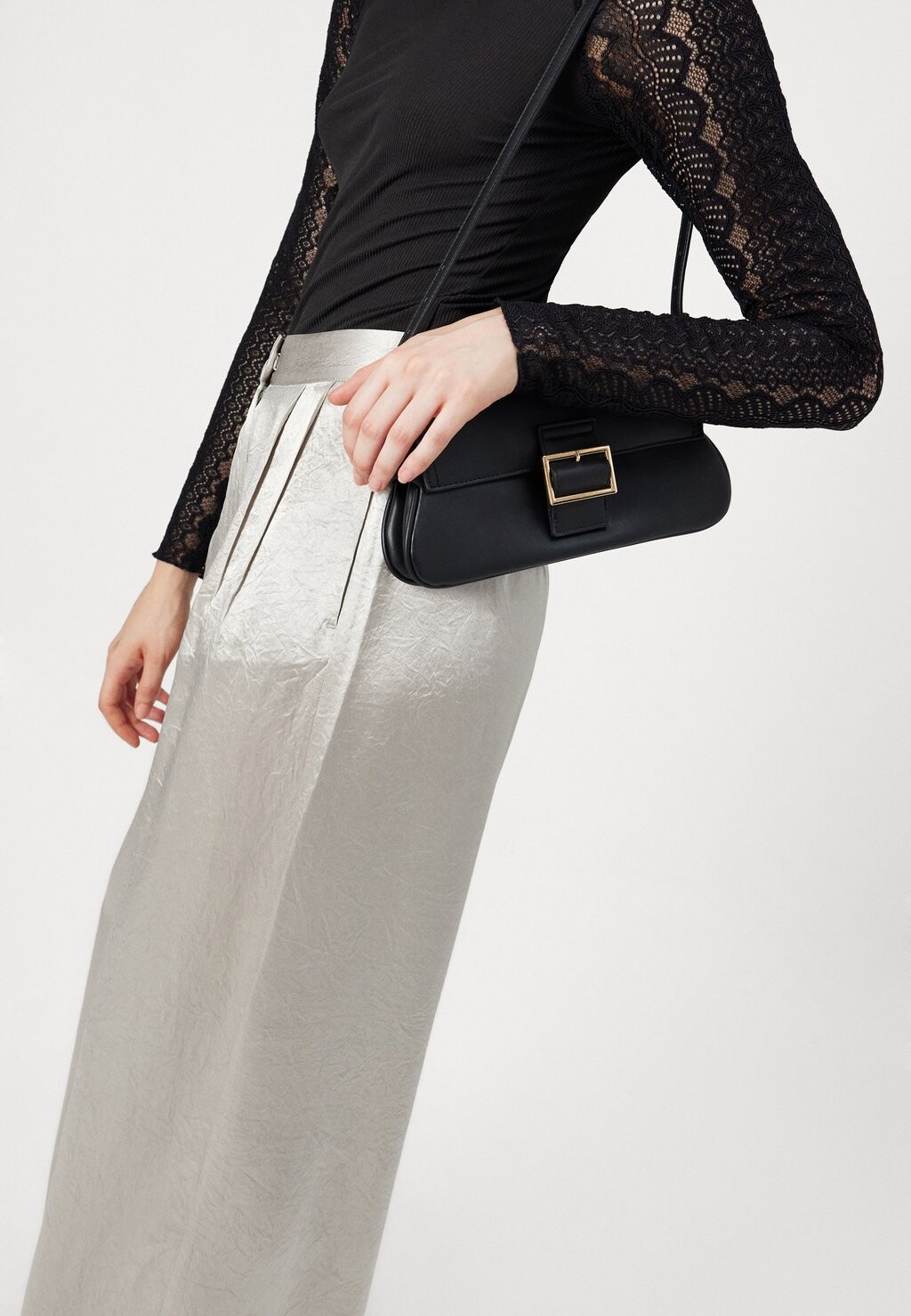 

Брюки SLFSELENE WIDE PANT Selected, светло-серый