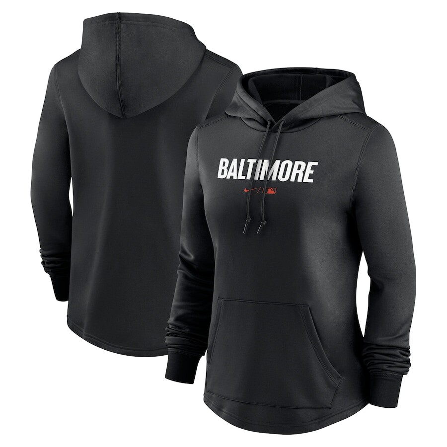 

Пуловер с капюшоном Nike Baltimore Orioles, черный