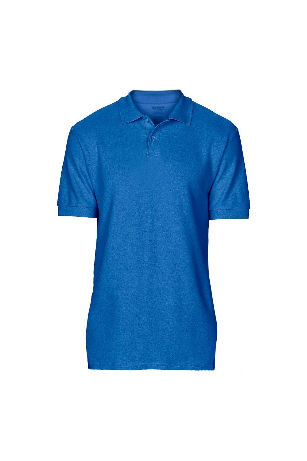 Рубашка поло из двойного пике с короткими рукавами Softstyle Gildan, синий