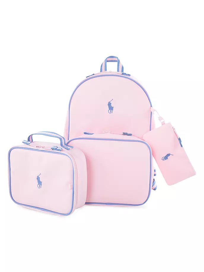 

Комбинированный детский рюкзак-поло из трех предметов Polo Ralph Lauren, цвет carmel pink