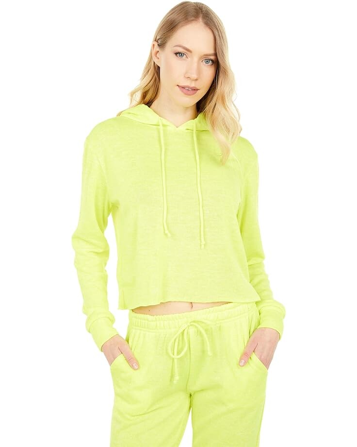 Брюки YMI Two-Piece Hoodie & Pants Fleece Set, цвет Sunny Lime