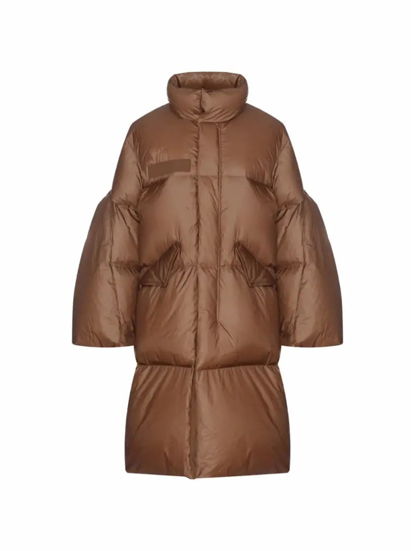 

Стеганый пуховик Sacai, коричневый