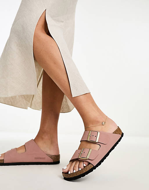 

Сандалии Birkenstock Arizona из розового нубука