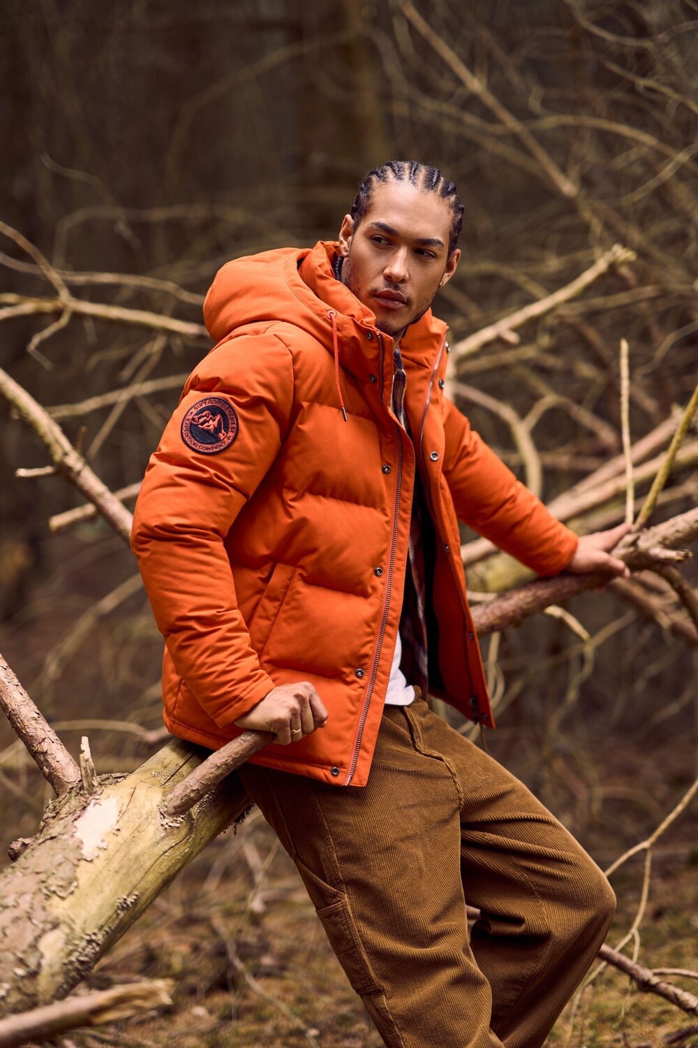 

Пуховик Everest с капюшоном Superdry, оранжевый