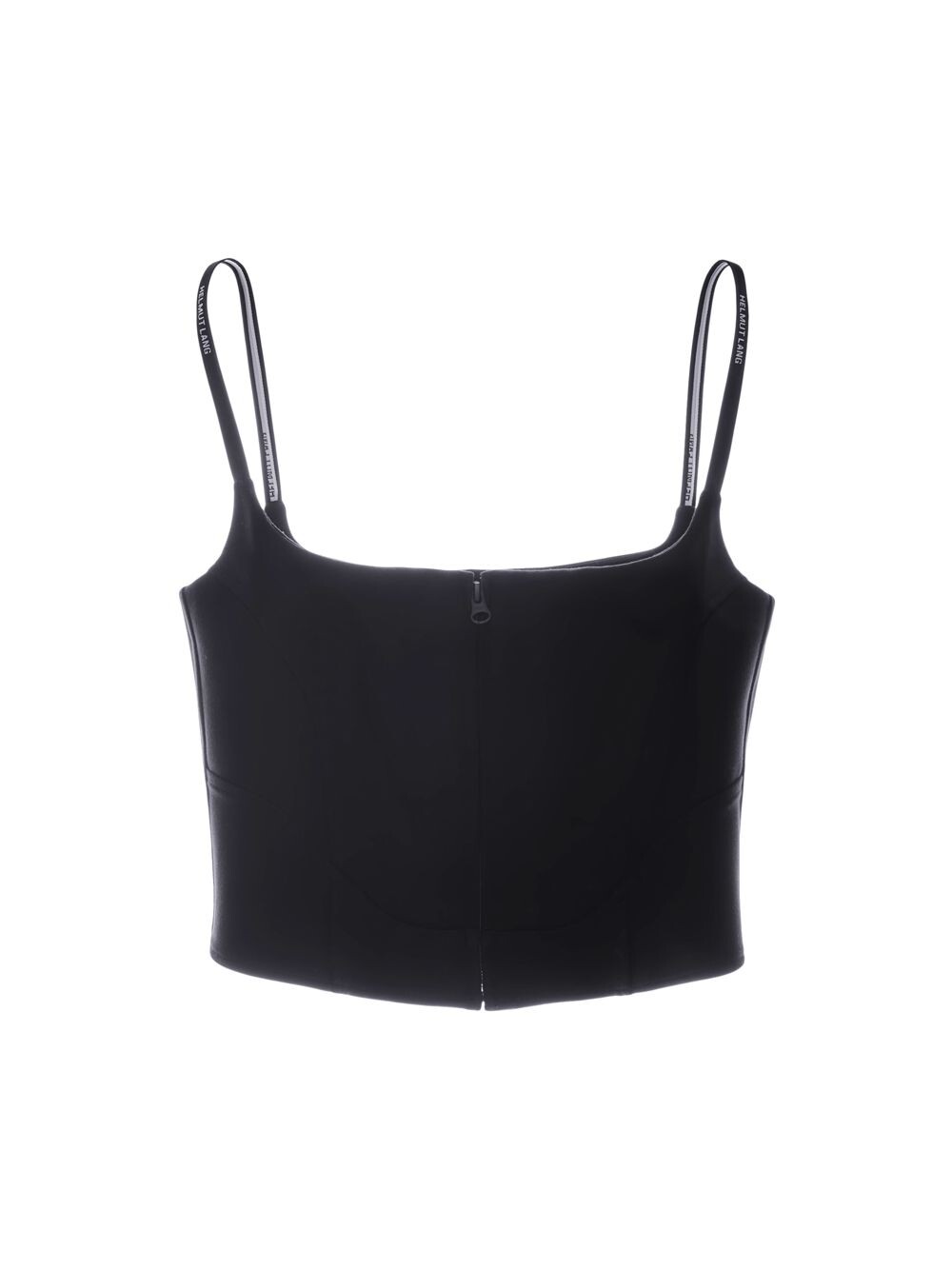

Корсетный топ понте с застежкой-молнией спереди Helmut Lang, черный