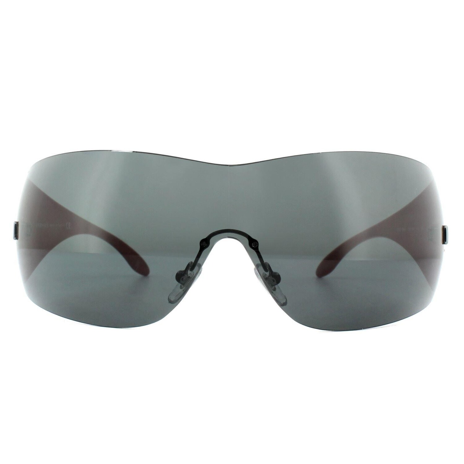 

Серые солнцезащитные очки Shield Gunmetal Versace, серый