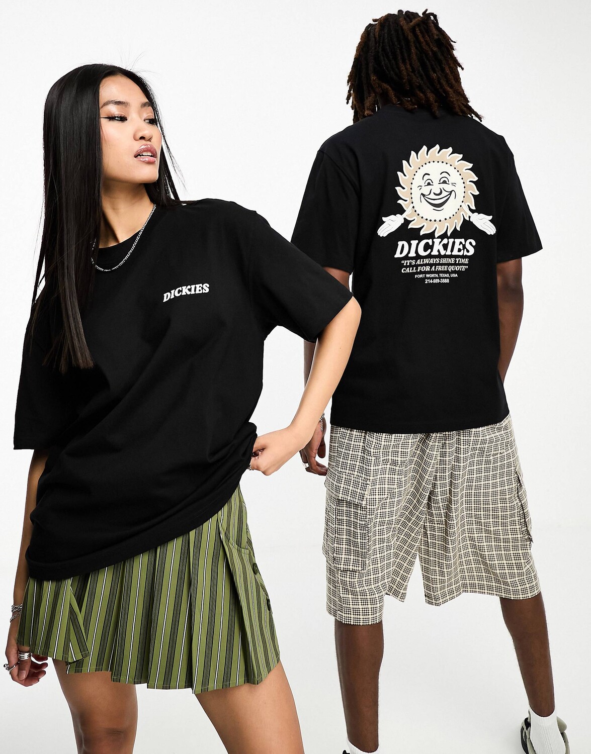 

Черная курортная футболка с принтом на спине Dickies Fair Dubais Sunshine эксклюзивно для asos, Черный